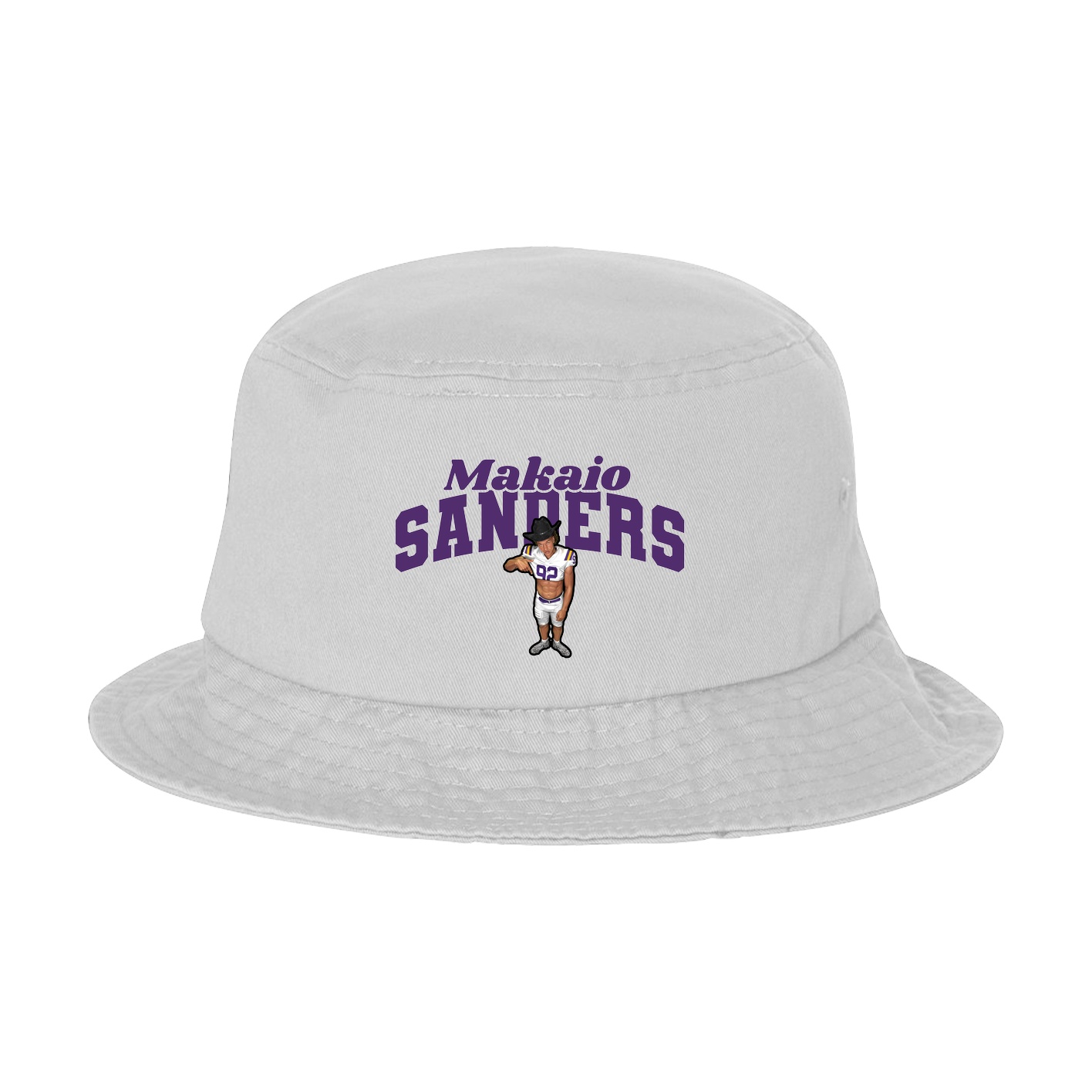 Bucket Cap — Signature Arch in White