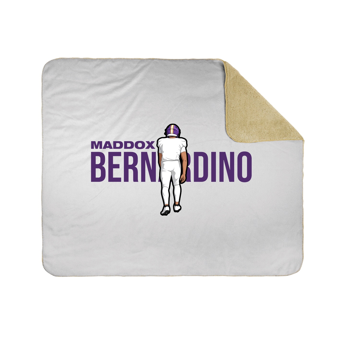 Throw Blanket — Player Name in White