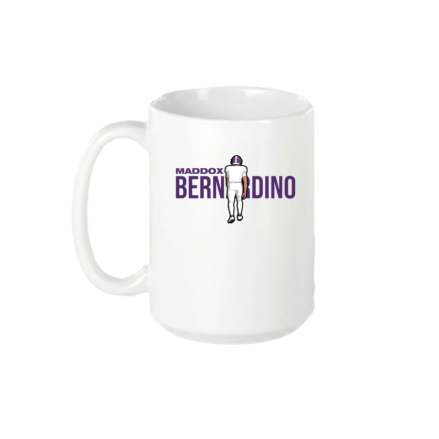 15oz Coffee Mug — Player Name in White