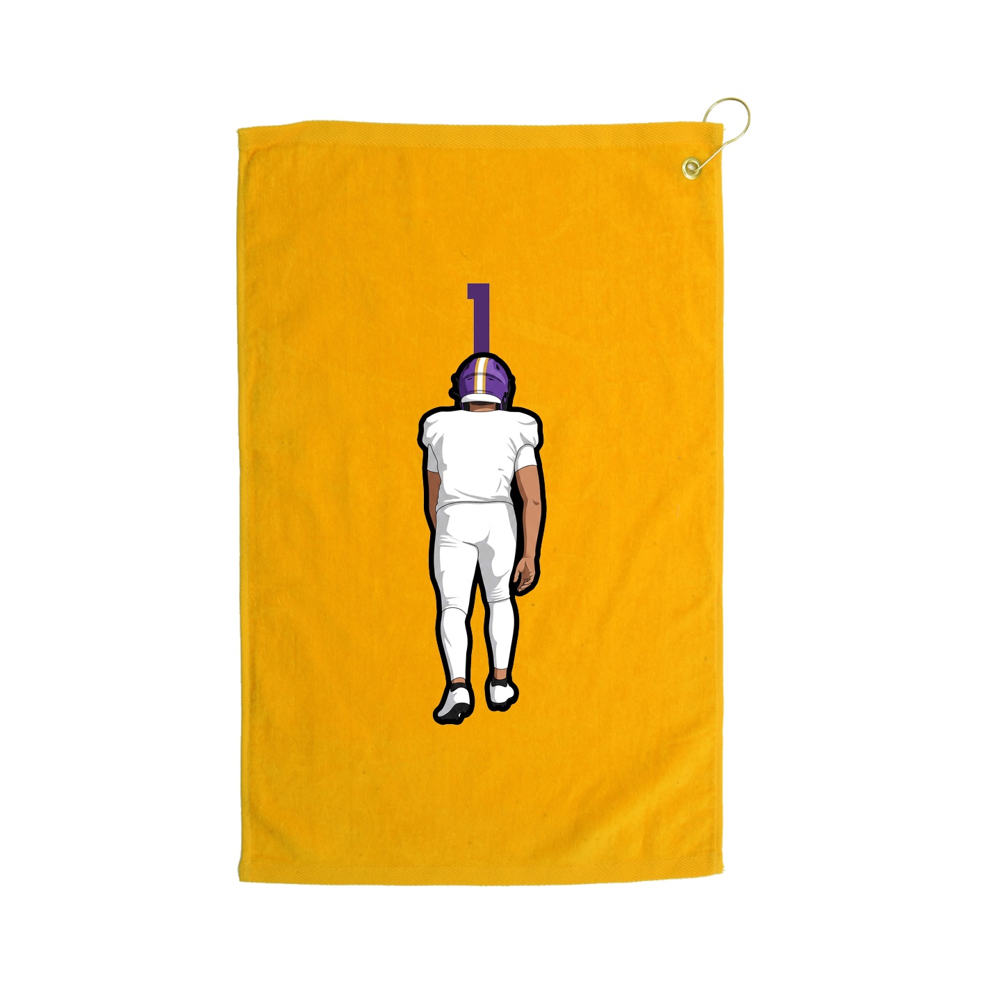 Golf Towel — Number Top in Gold