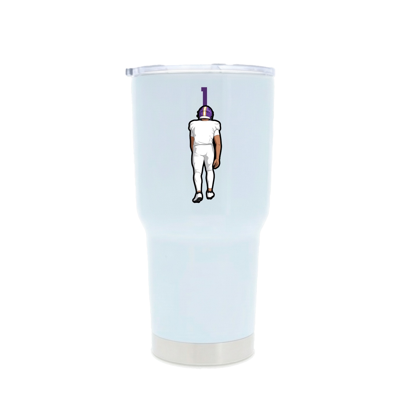 30oz Stainless Steel Tumbler — Number Top in White