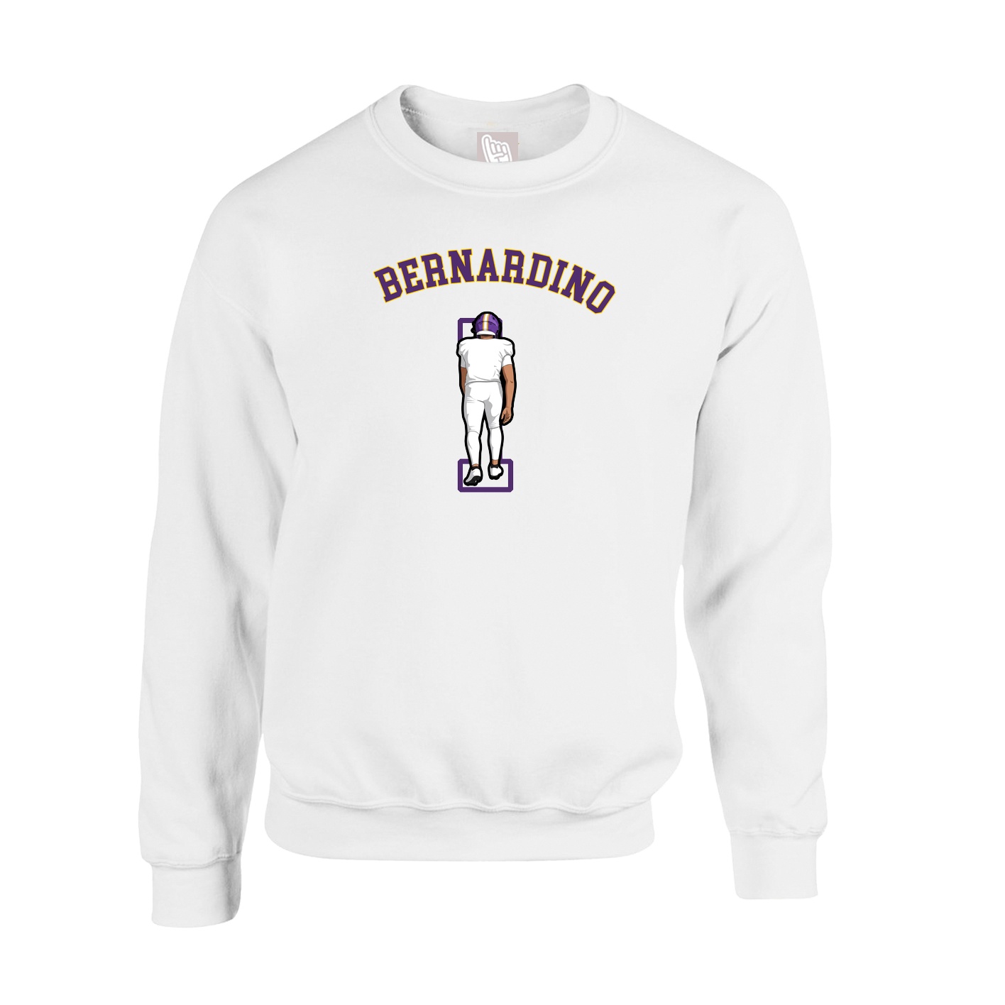 Fleece Crew — Shirsey Arch in White