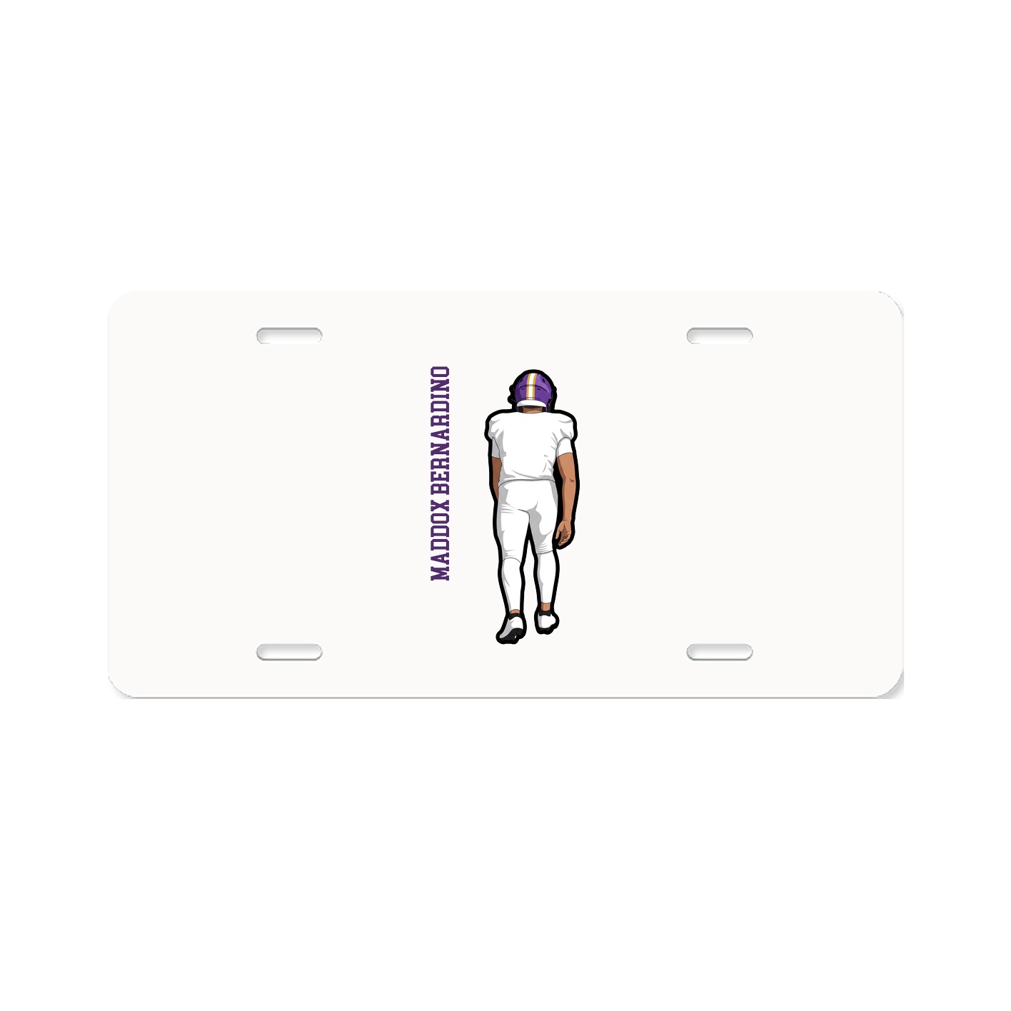 License Plate — Name Vertical in Classic