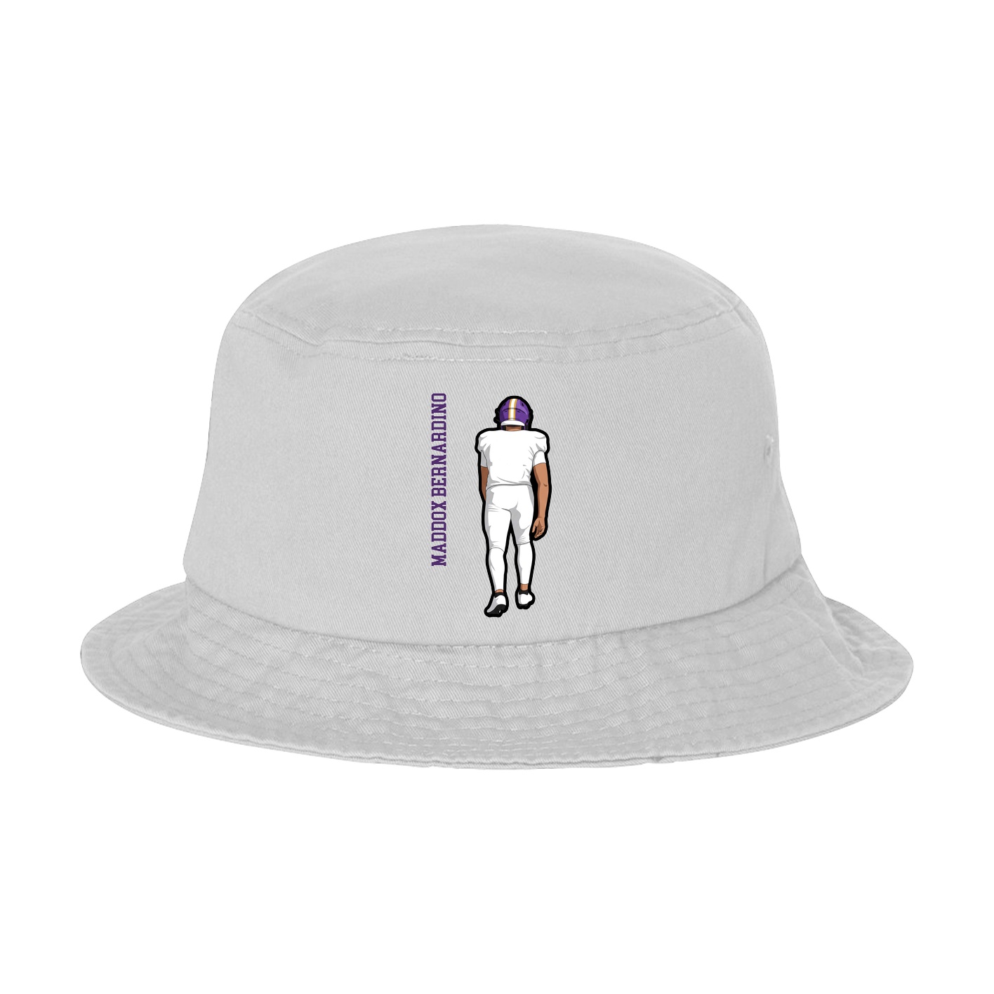 Bucket Cap — Name Vertical in White