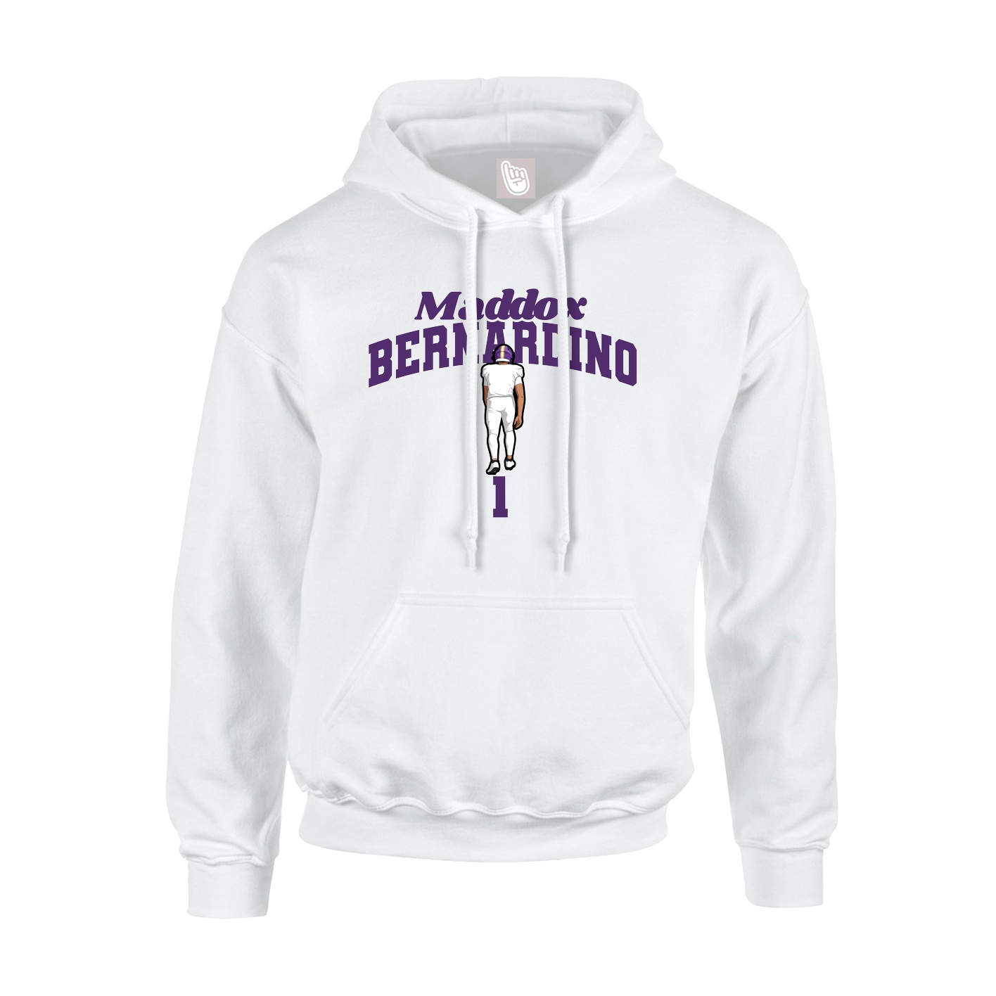Youth Hoodie — Signature Arch in White
