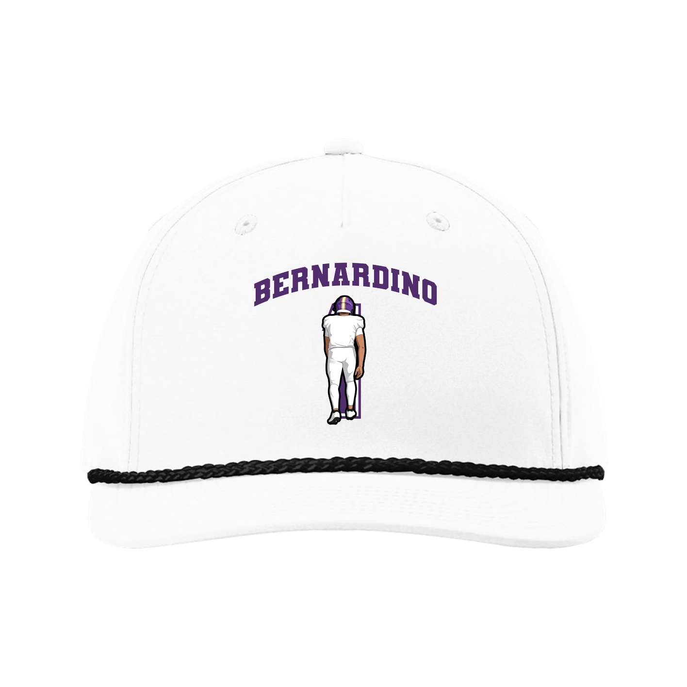 Five-Panel Classic Rope Cap — Number in White