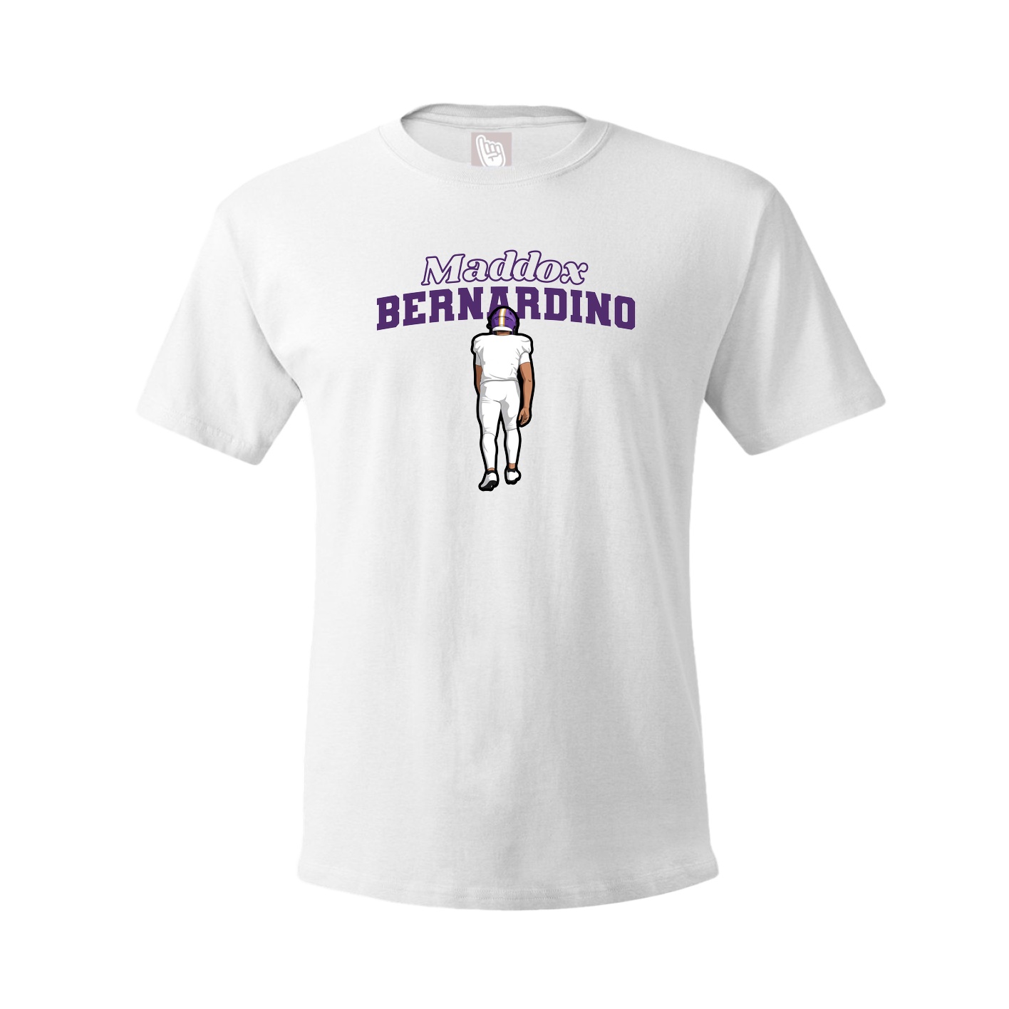 Youth Tee — Name Arch in White