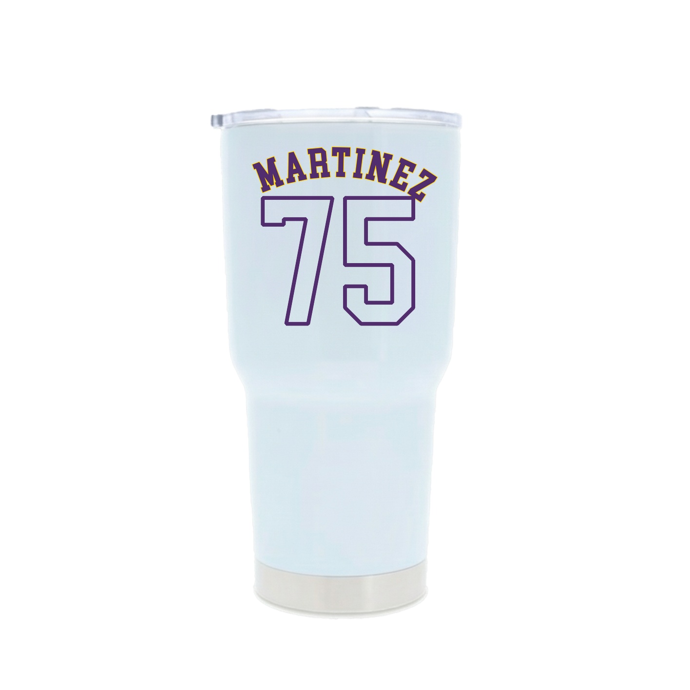 30oz Stainless Steel Tumbler — Shirsey Arch in White