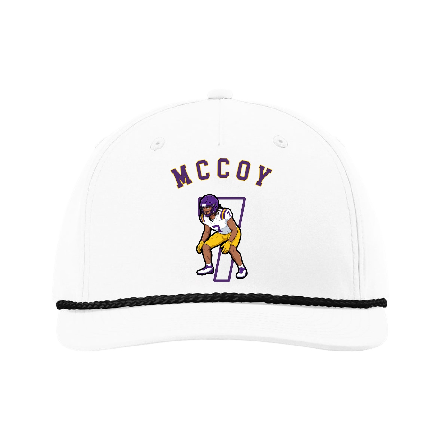Five-Panel Classic Rope Cap — Shirsey Arch in White