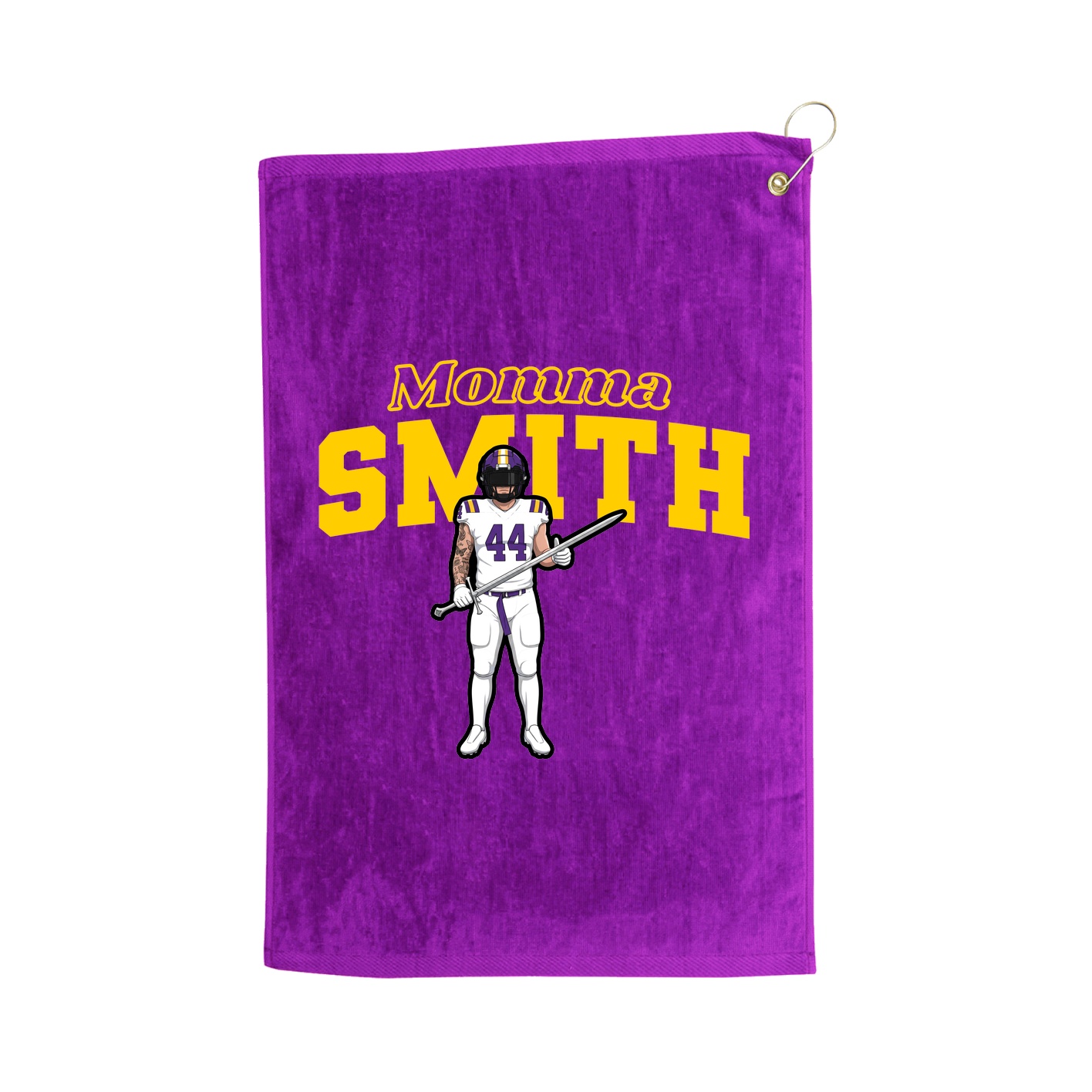 Golf Towel — Mothers Day Block in Purple