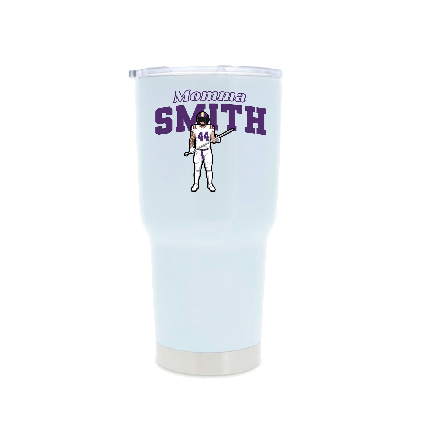 30oz Stainless Steel Tumbler — Mothers Day Block in White