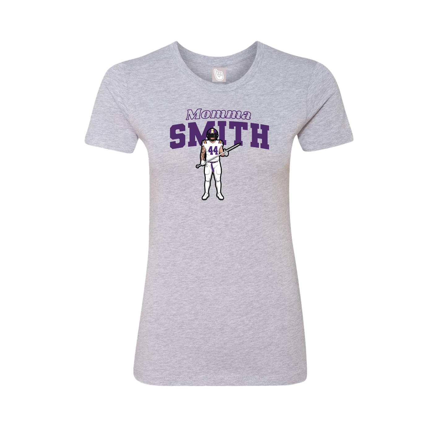 Womens Tee — Mothers Day Block in Grey