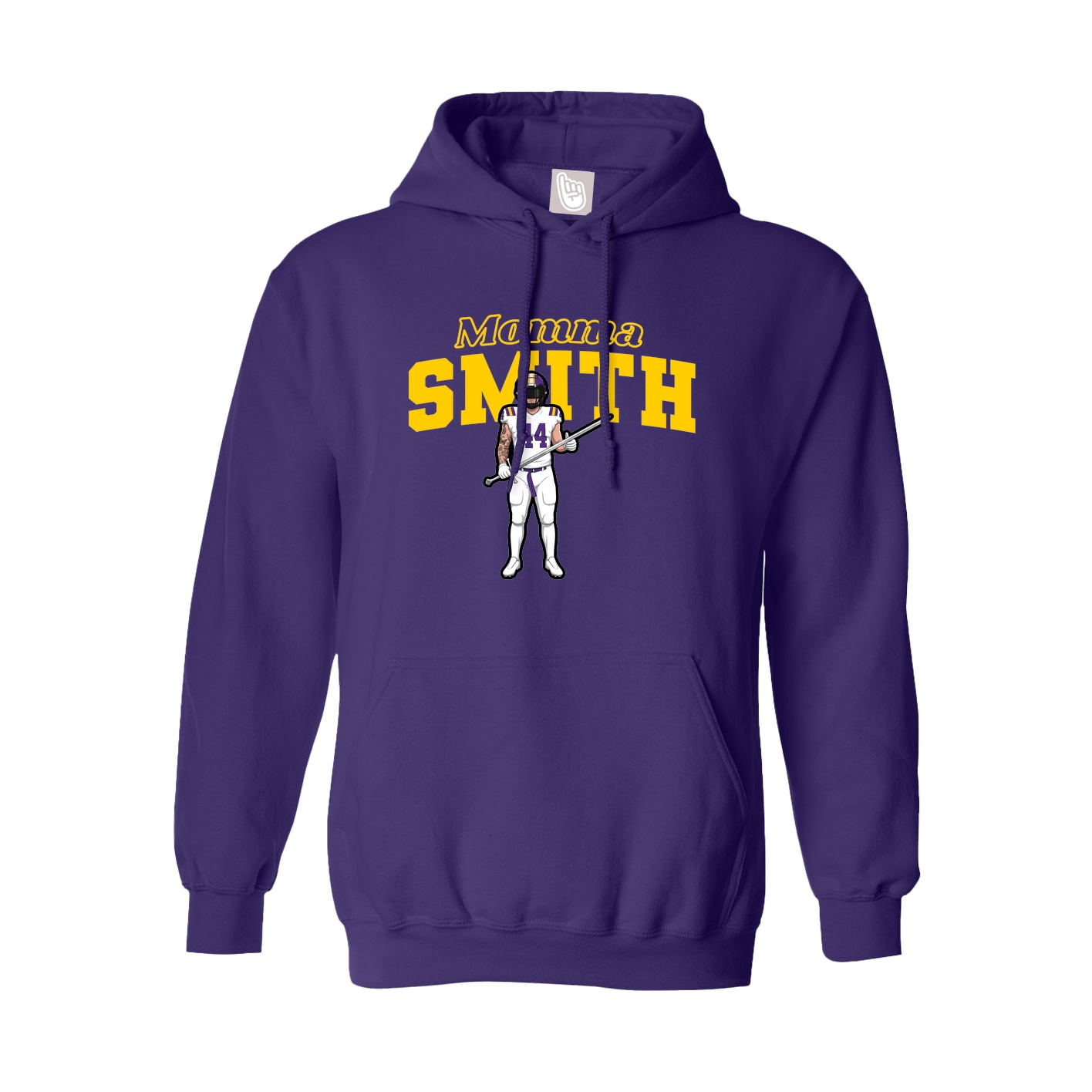 Youth Hoodie — Mothers Day Block in Purple