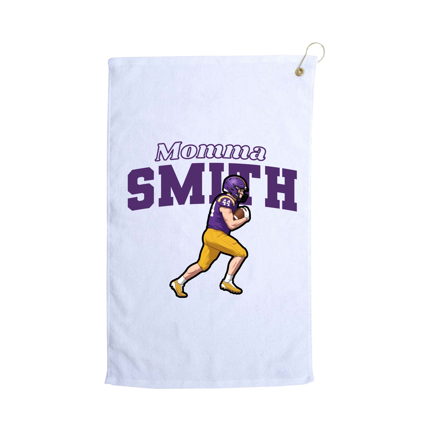 Golf Towel — Mothers Day Block in White