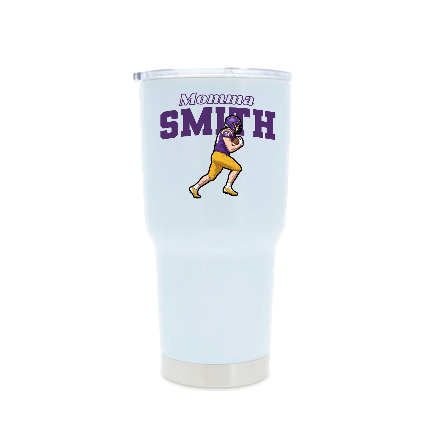 30oz Stainless Steel Tumbler — Mothers Day Block in White