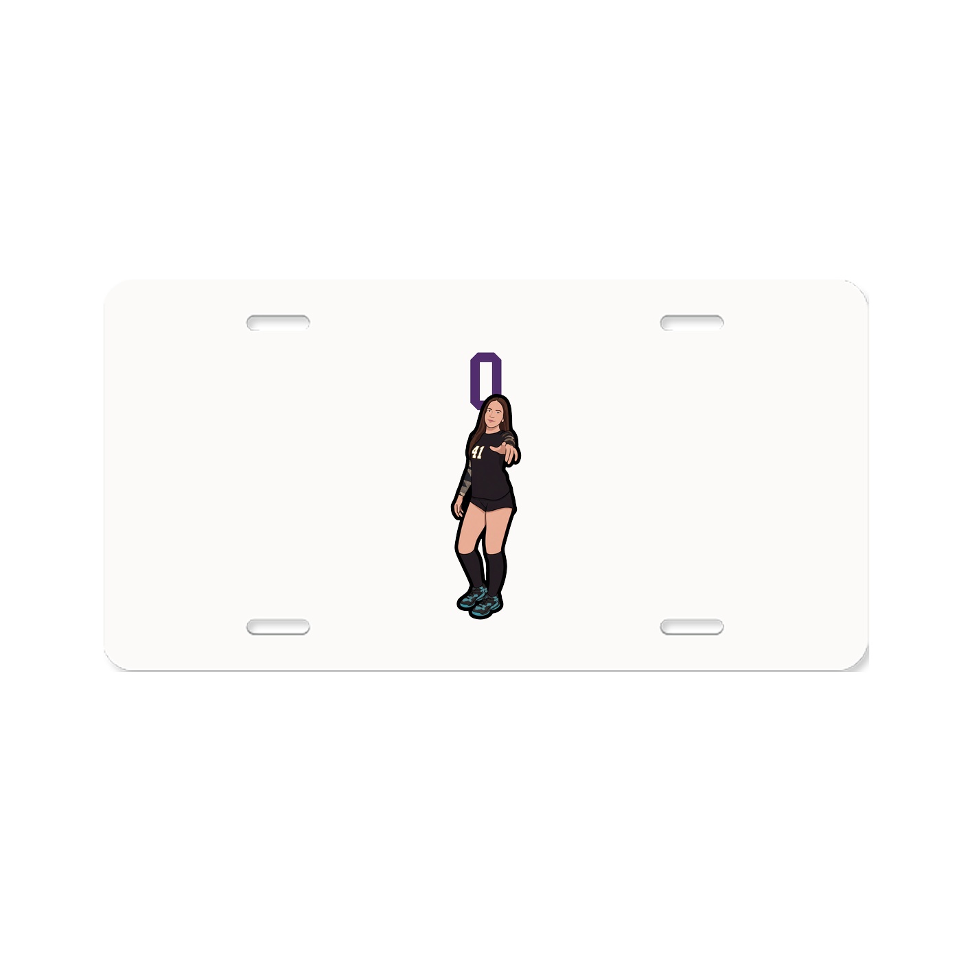 License Plate — Number Top in Classic