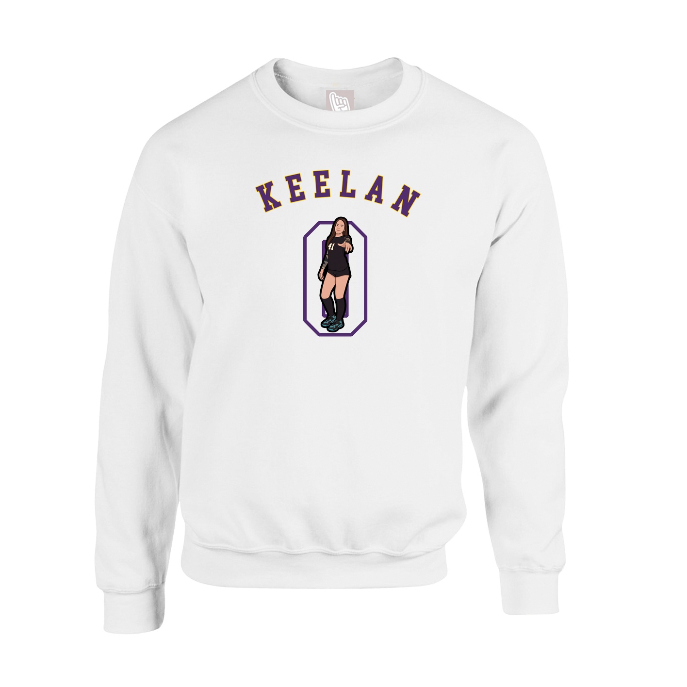 Fleece Crew — Shirsey Arch in White