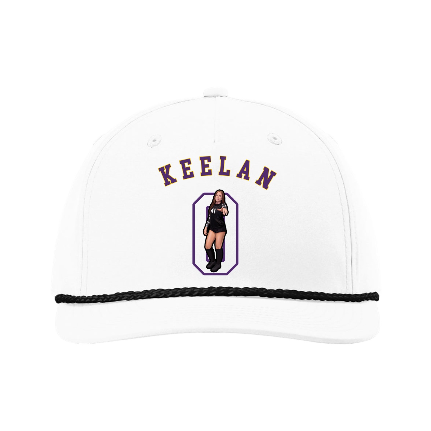 Five-Panel Classic Rope Cap — Shirsey Arch in White