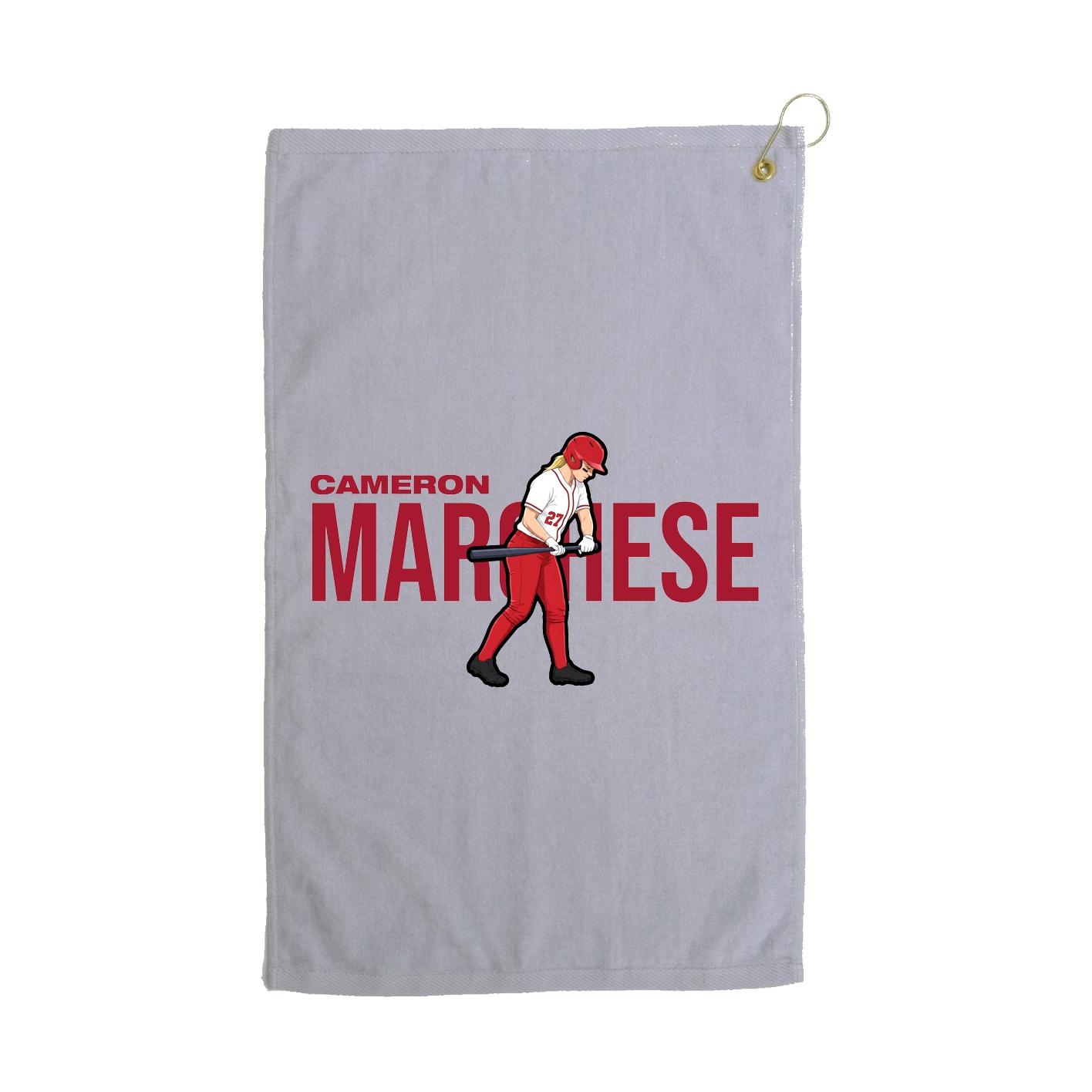 Golf Towel — Player Name in Grey