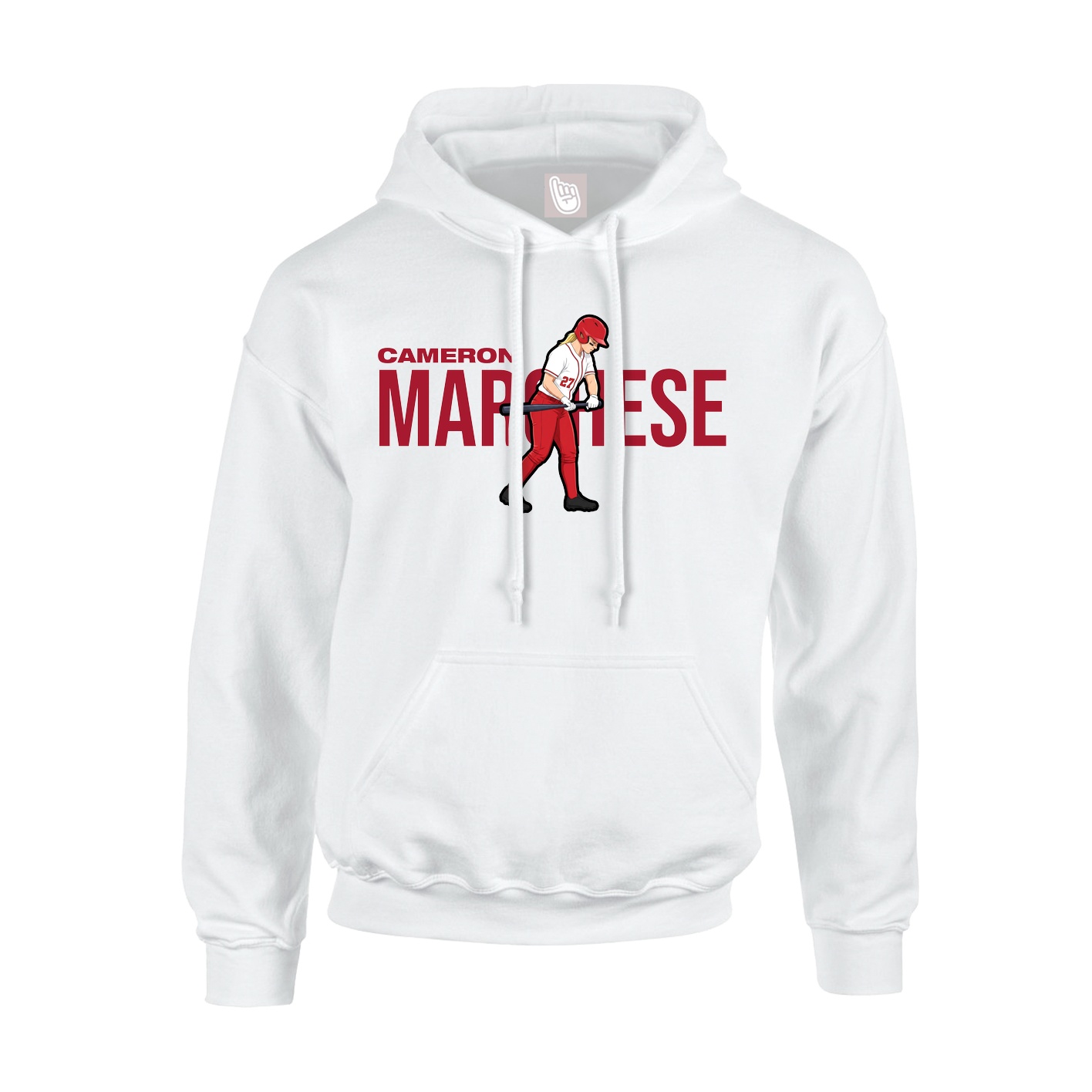Youth Hoodie — Player Name in White