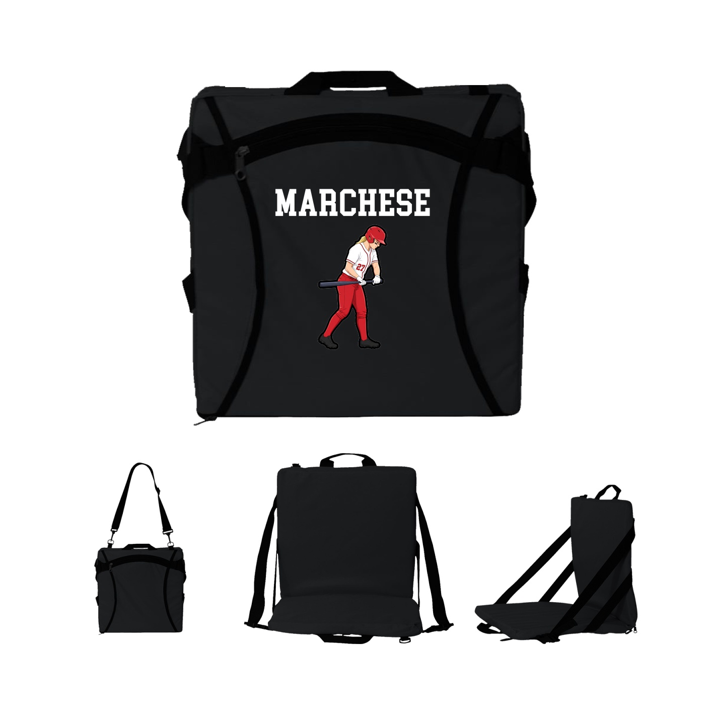 Folding Stadium Seat — Shirsey in Black