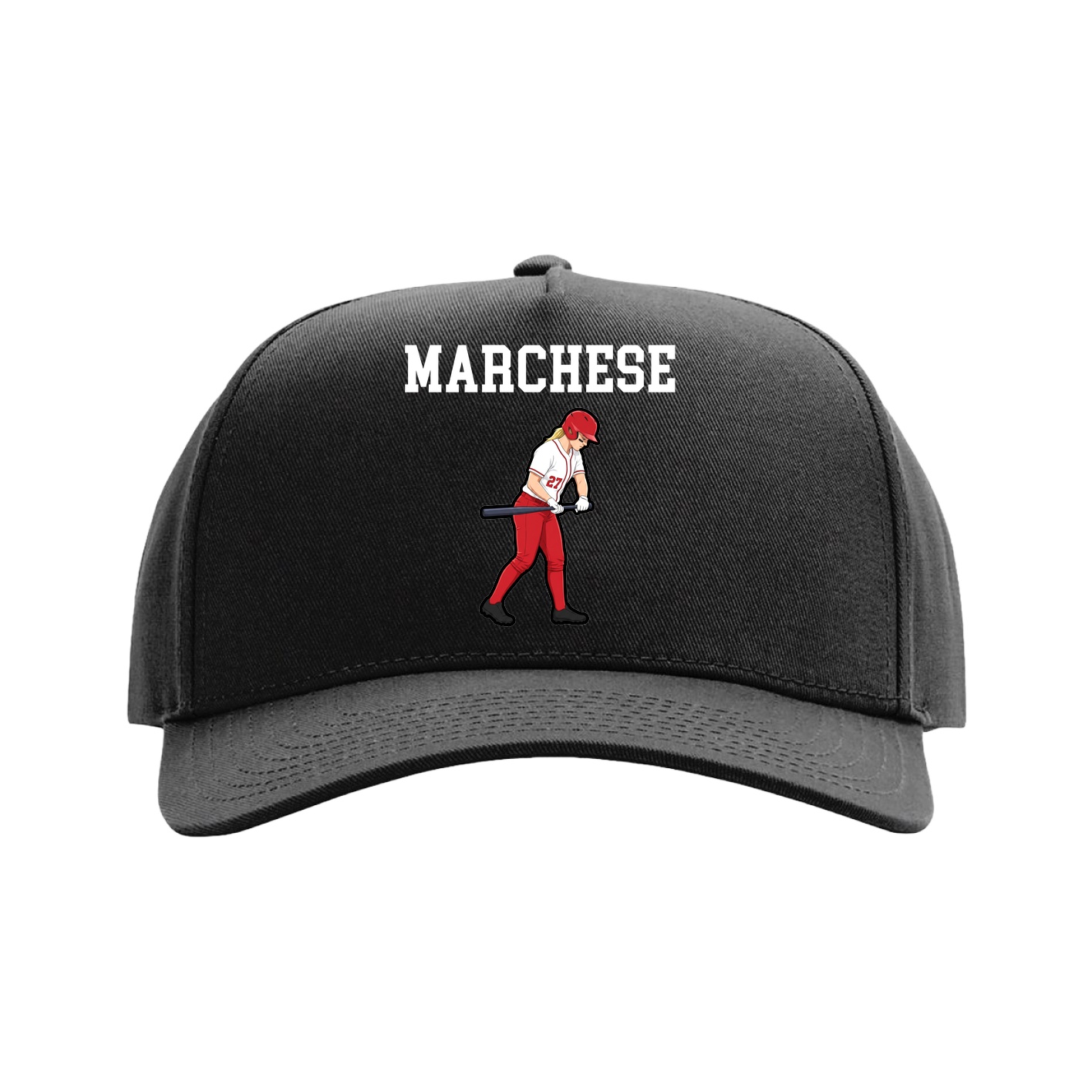 Full Fabric Five-Panel Champ Cap — Shirsey in Black