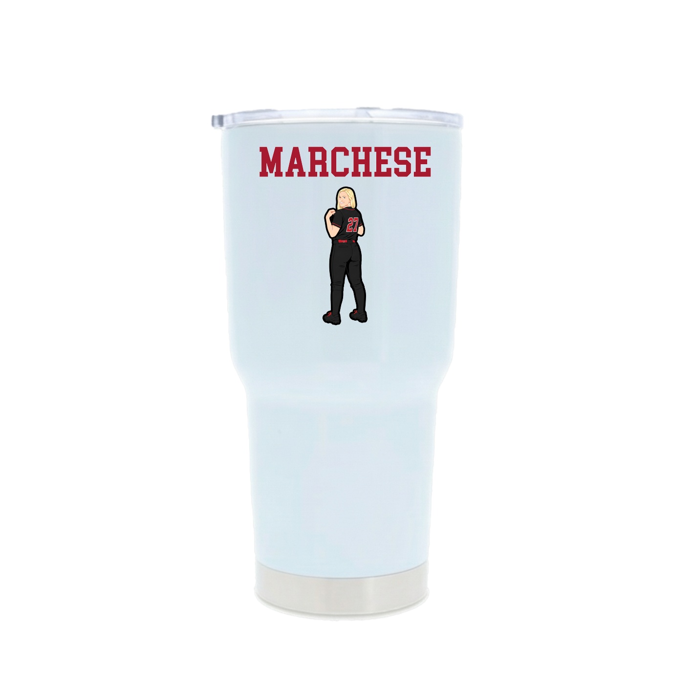 30oz Stainless Steel Tumbler — Shirsey in White