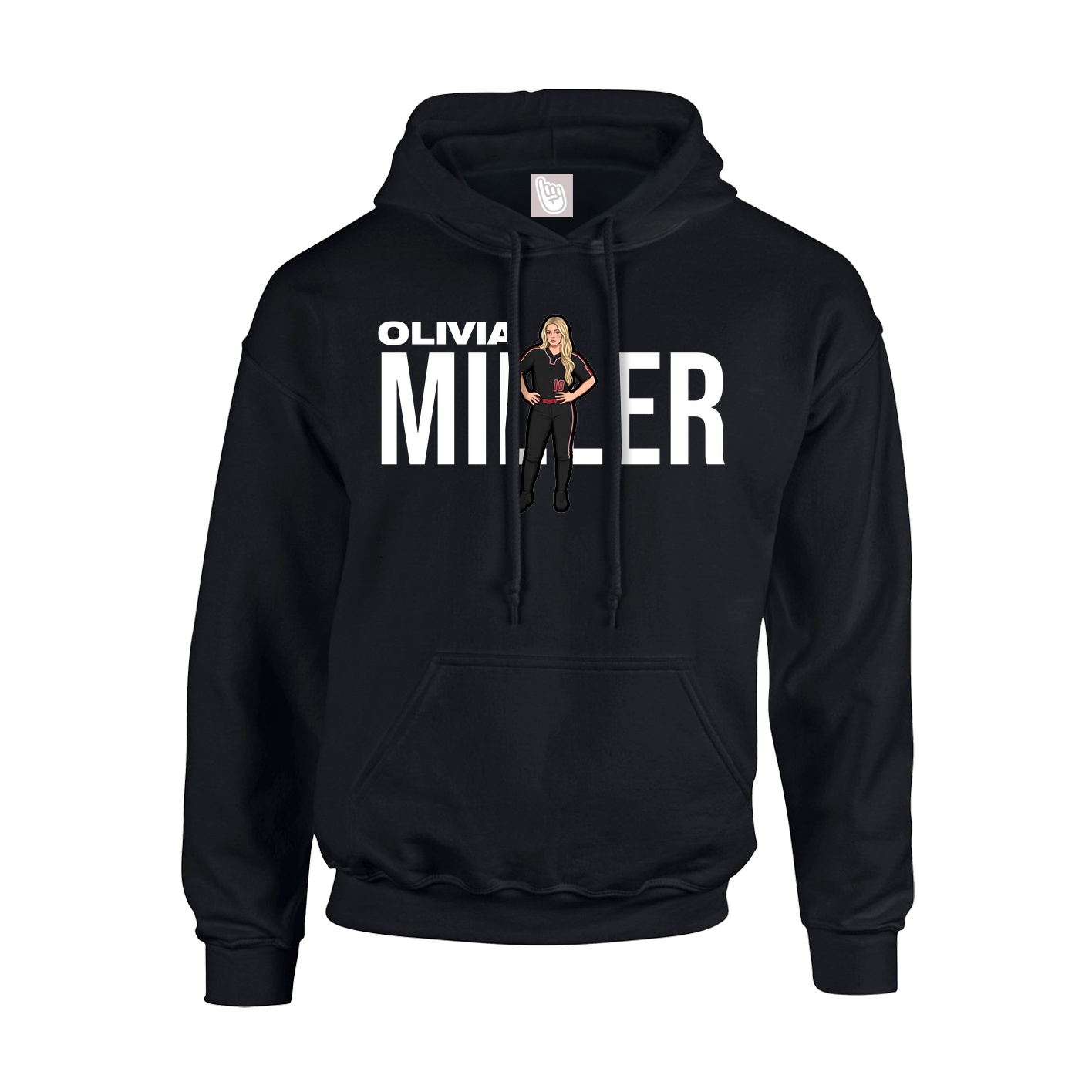Hoodie — Player Name in Black