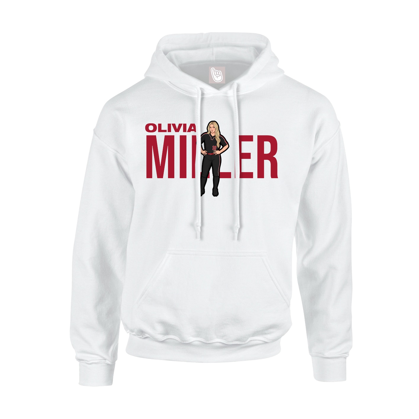 Youth Hoodie — Player Name in White