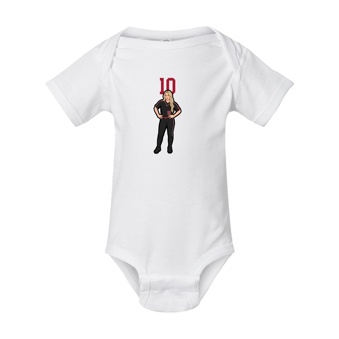 Baby Onesie — Number Top in White