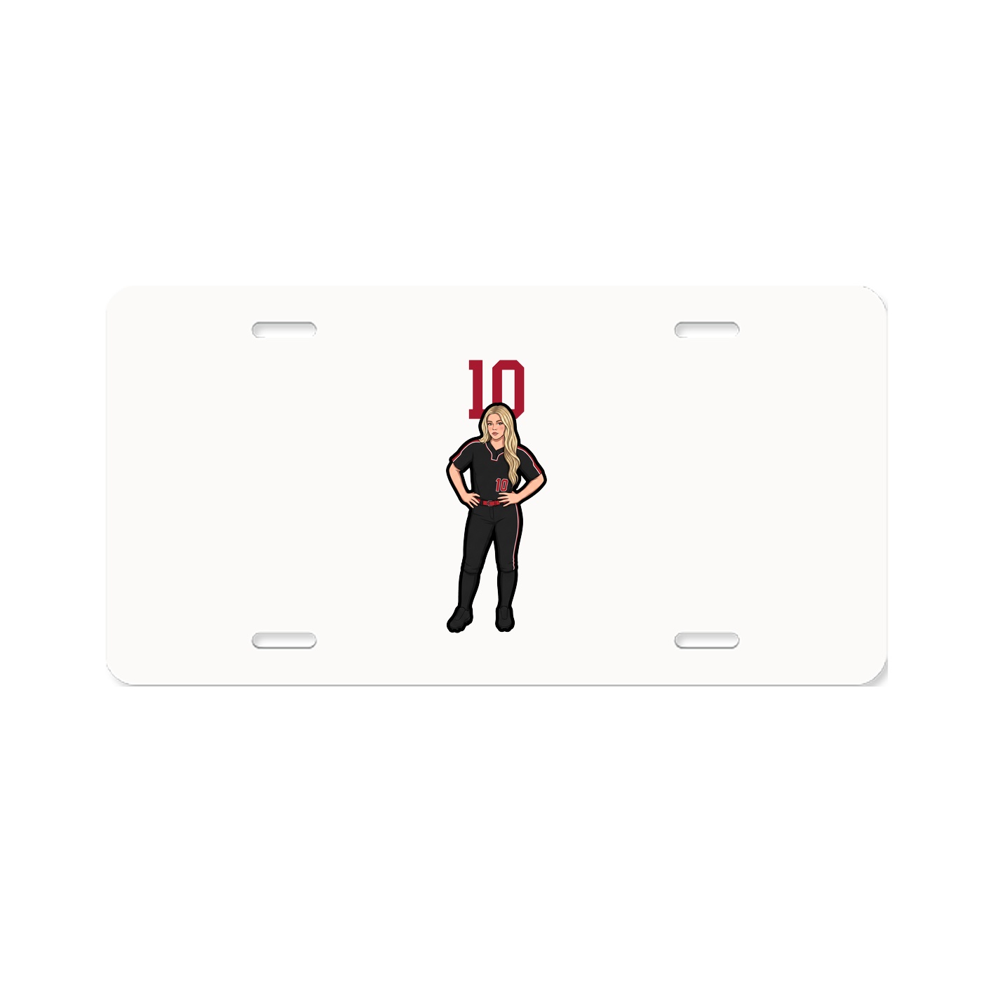 License Plate — Number Top in Classic