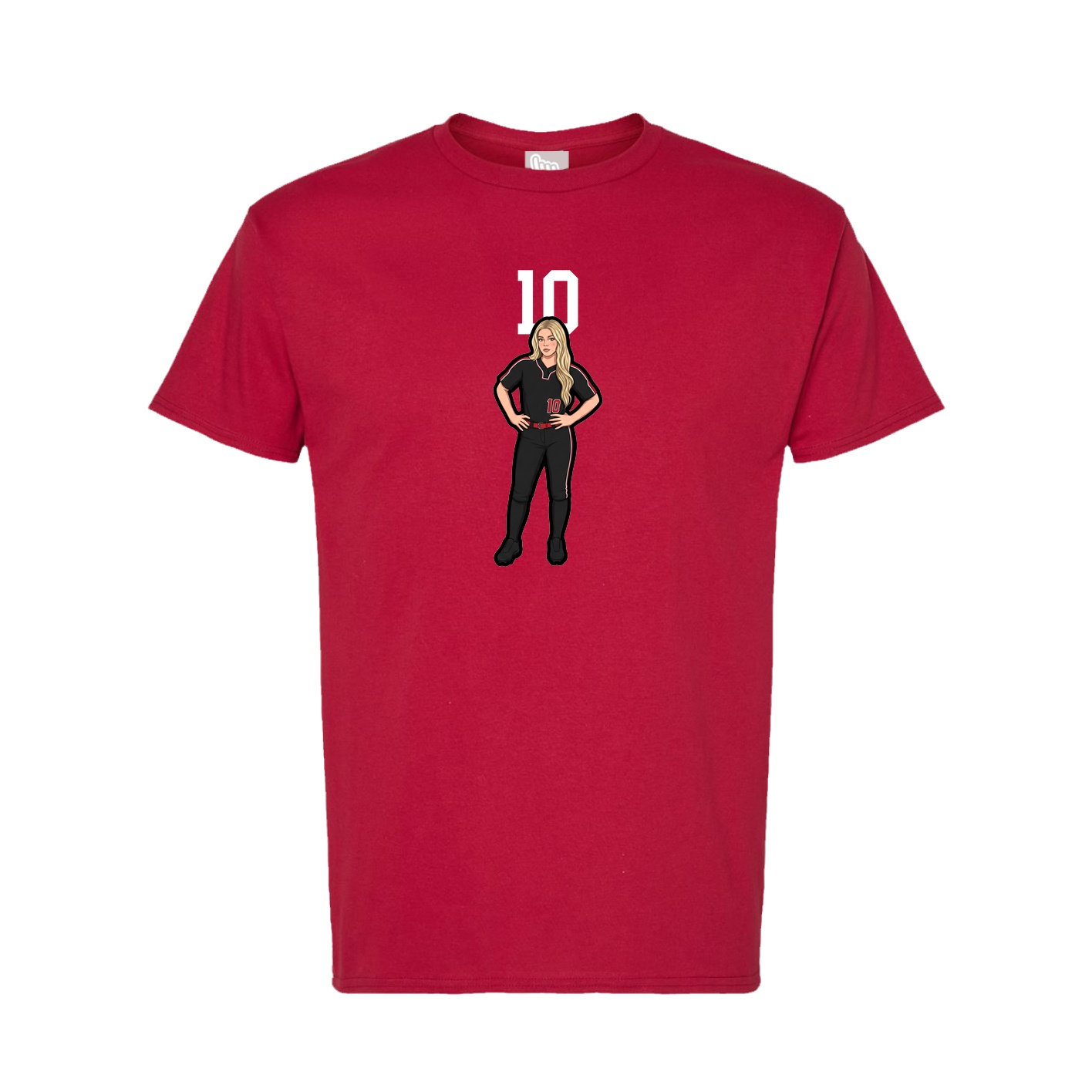 Tee — Number Top in Crimson