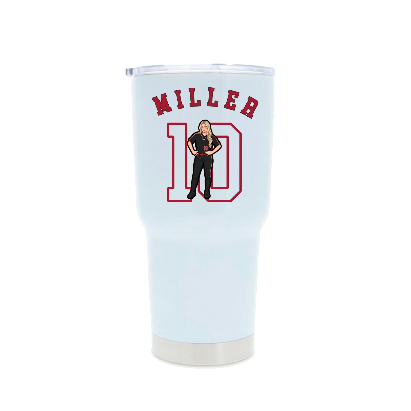 30oz Stainless Steel Tumbler — Shirsey Arch in White