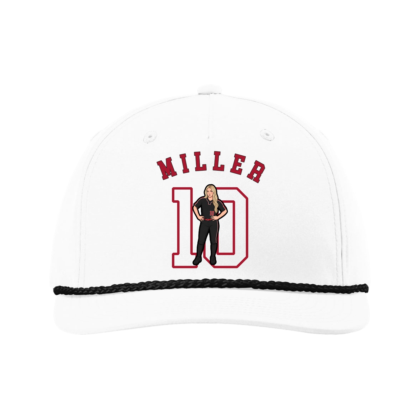 Five-Panel Classic Rope Cap — Shirsey Arch in White