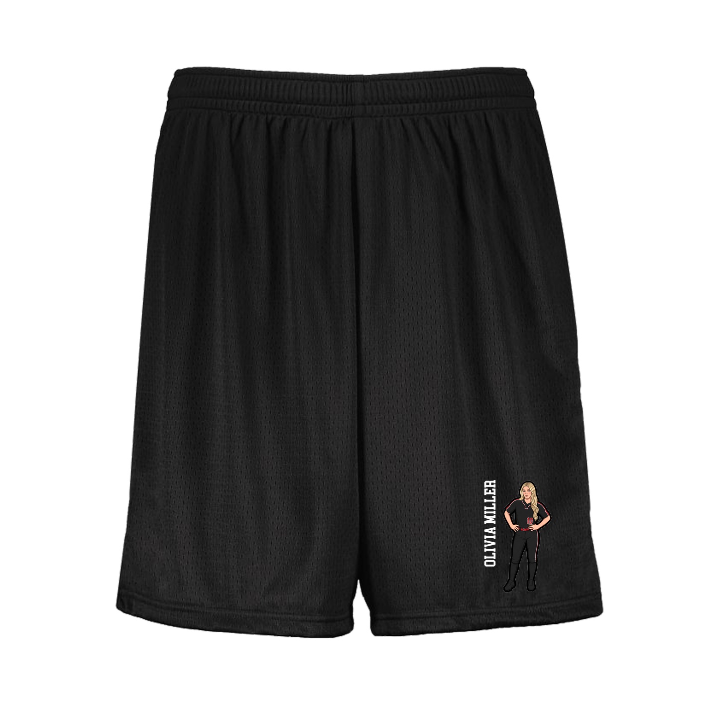 Shorts — Name Vertical in Black