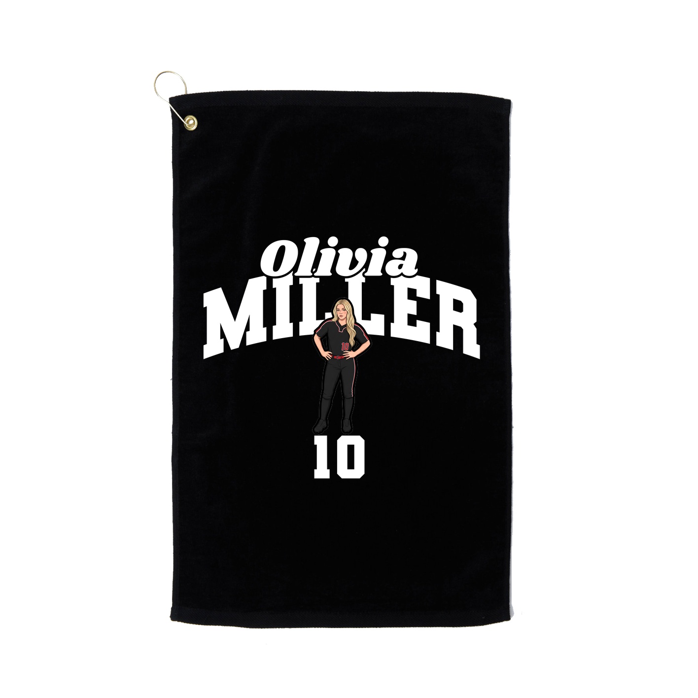 Golf Towel — Signature Arch in Black