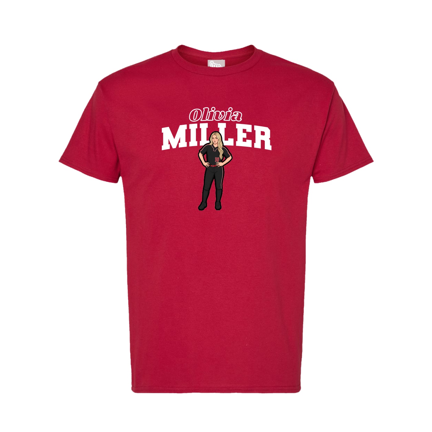 Tee — Name Arch in Crimson