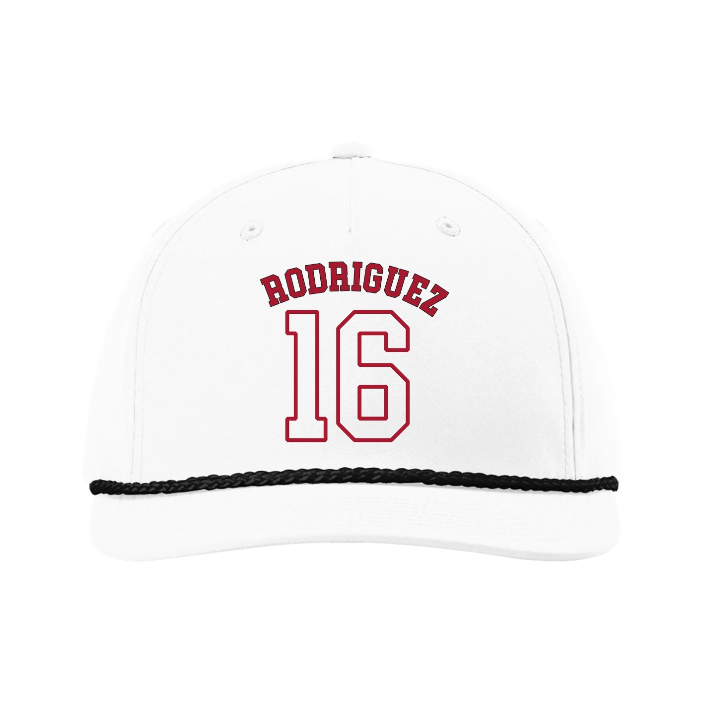 Five-Panel Classic Rope Cap — Shirsey Arch in White