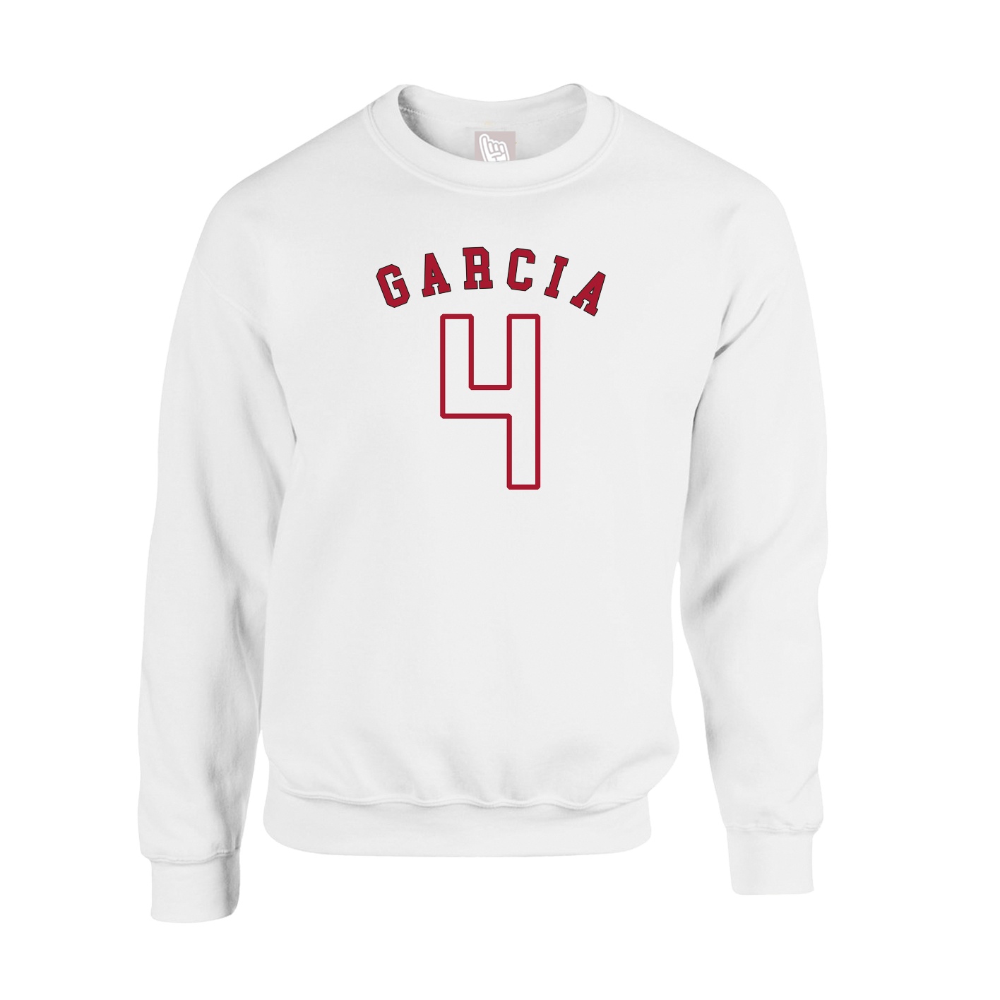 Fleece Crew — Shirsey Arch in White