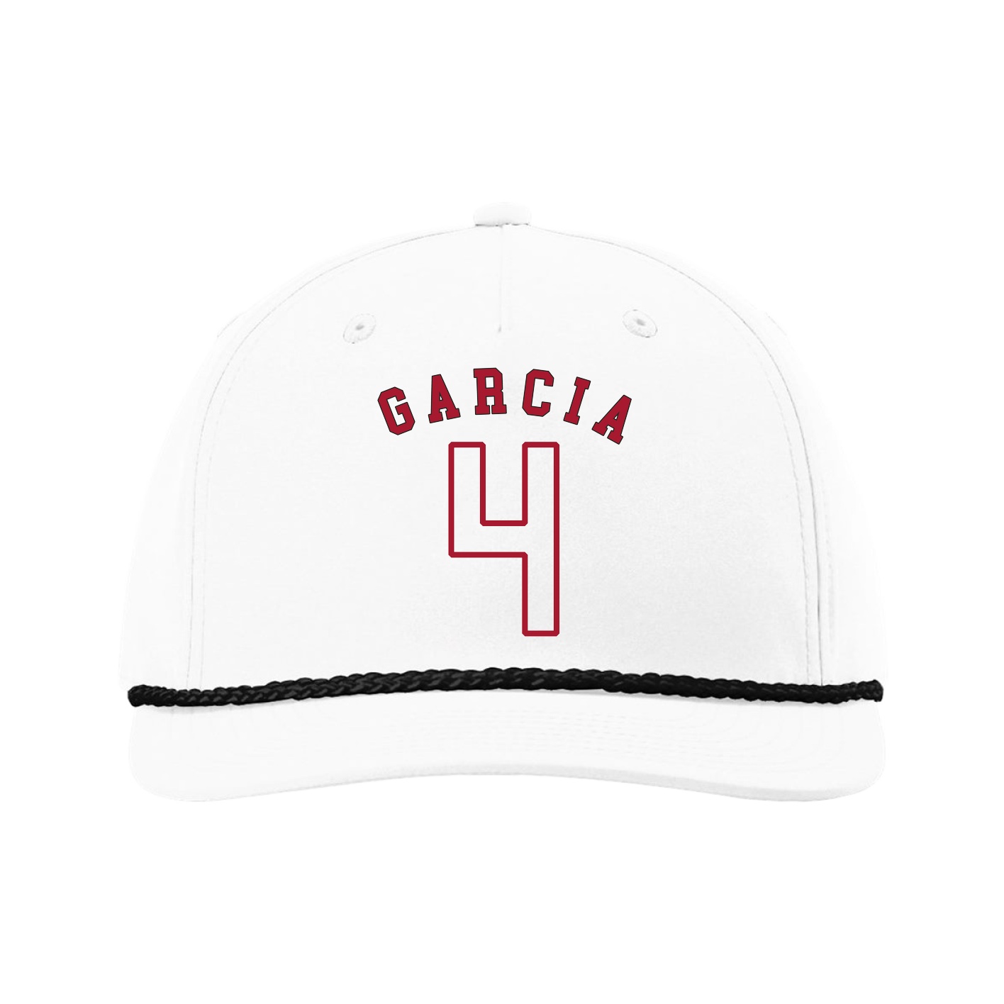 Five-Panel Classic Rope Cap — Shirsey Arch in White