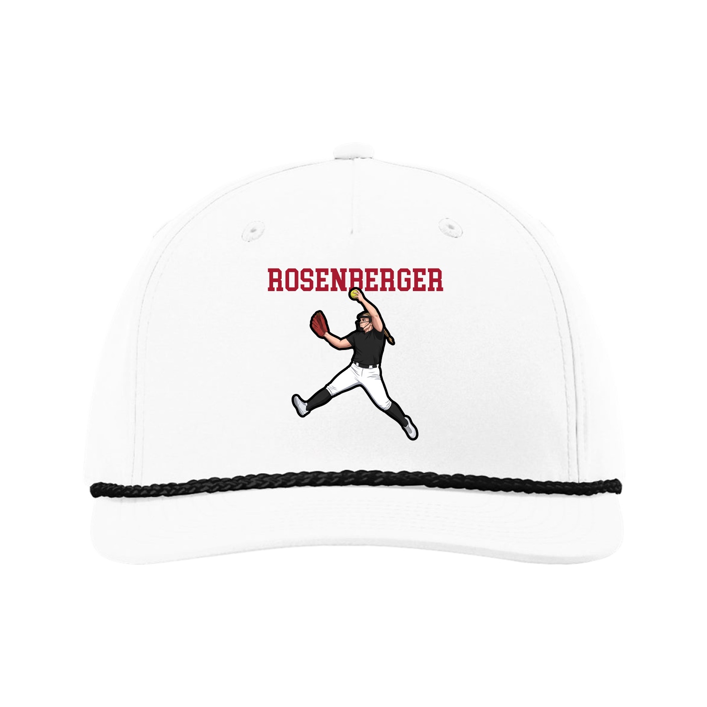Five-Panel Classic Rope Cap — Shirsey in White