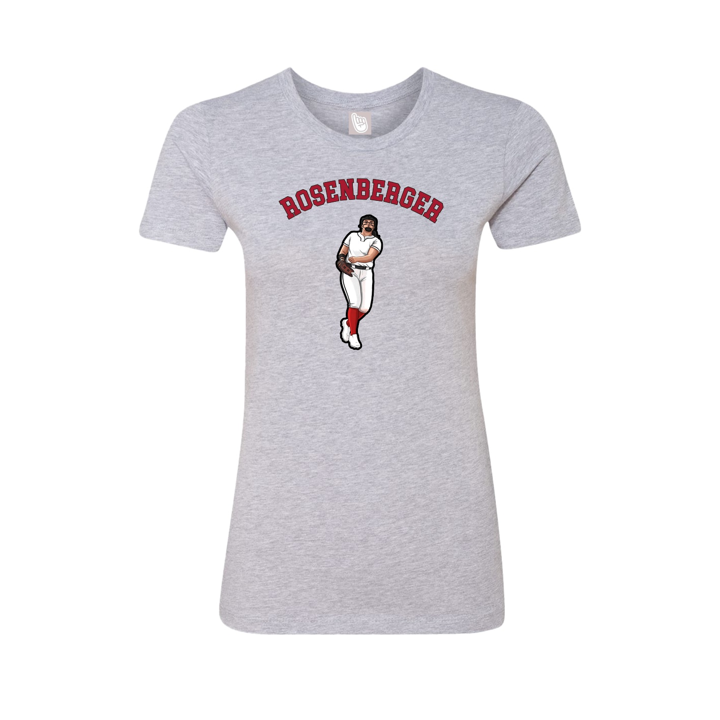 Fitted Women's Tee — Shirsey Arch in Grey