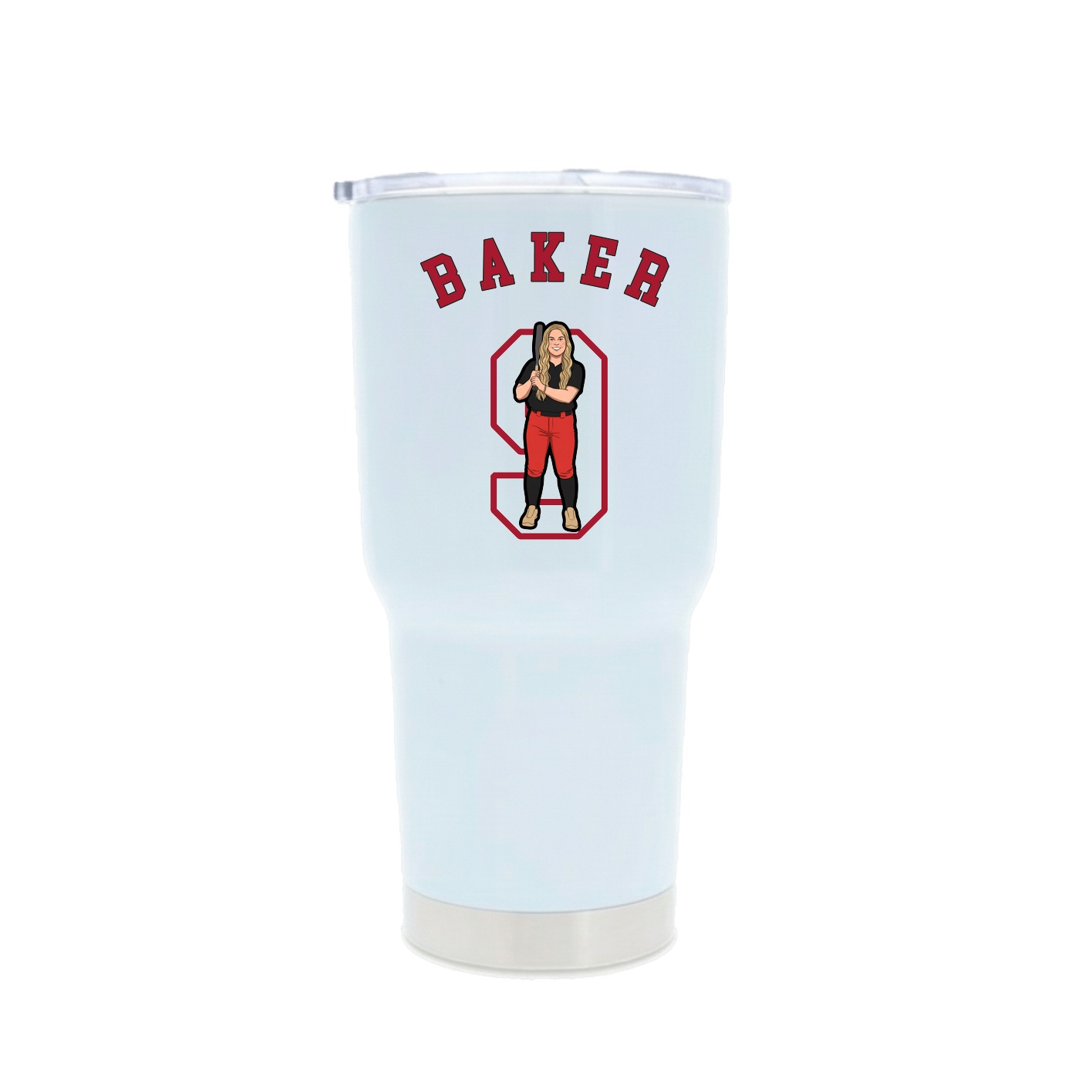 30oz Stainless Steel Tumbler — Shirsey Arch in White