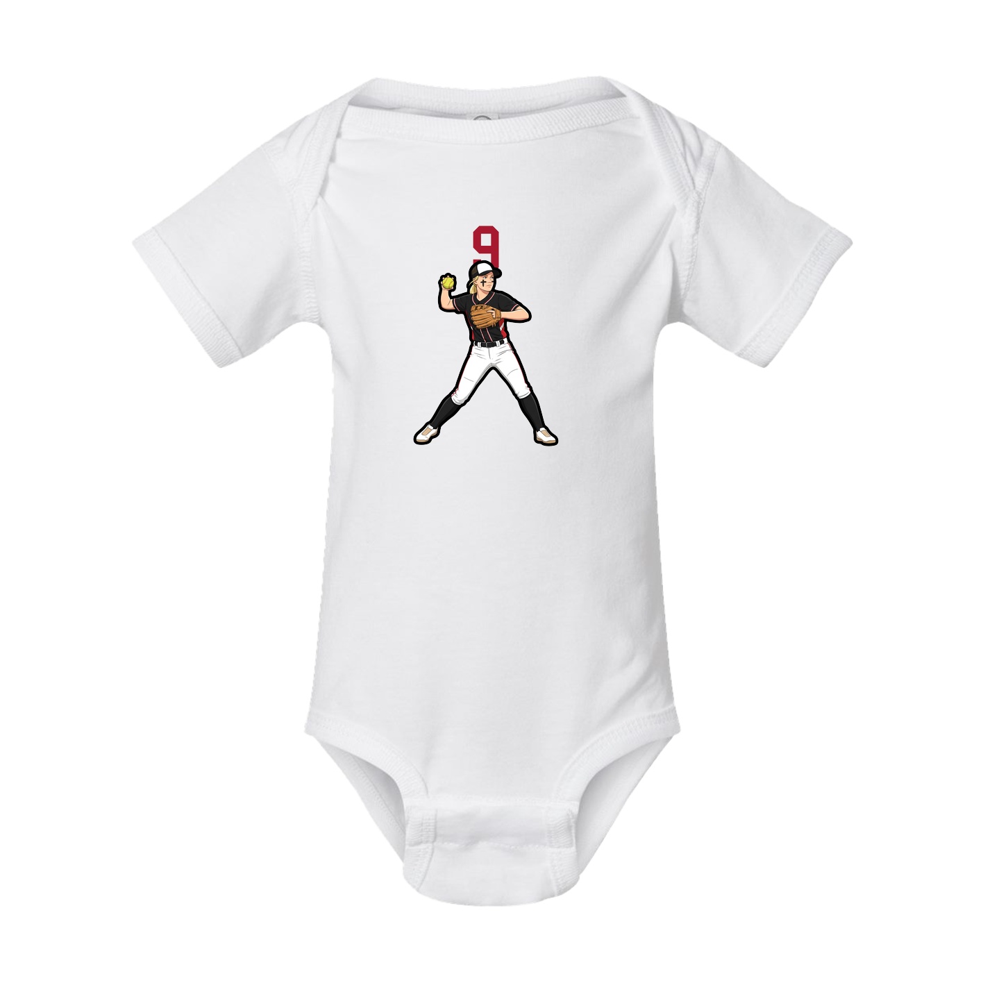 Baby Onesie — Number Top in White