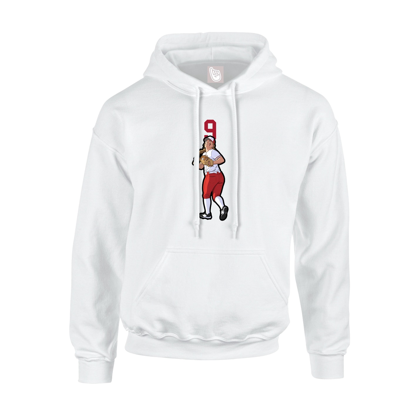 Hoodie — Number Top in White