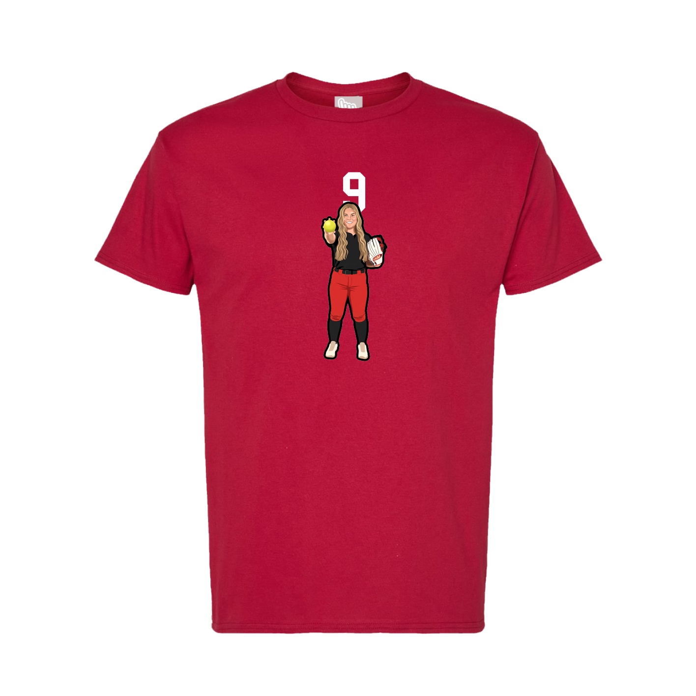 Tee — Number Top in Crimson