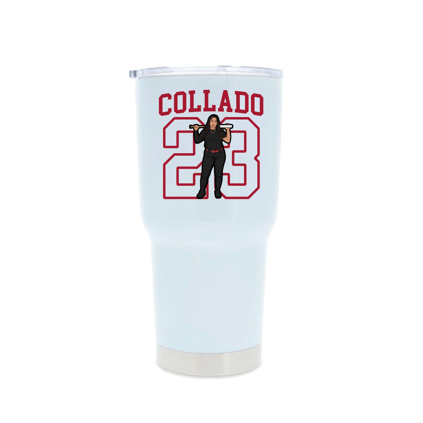 30oz Stainless Steel Tumbler — Shirsey in White