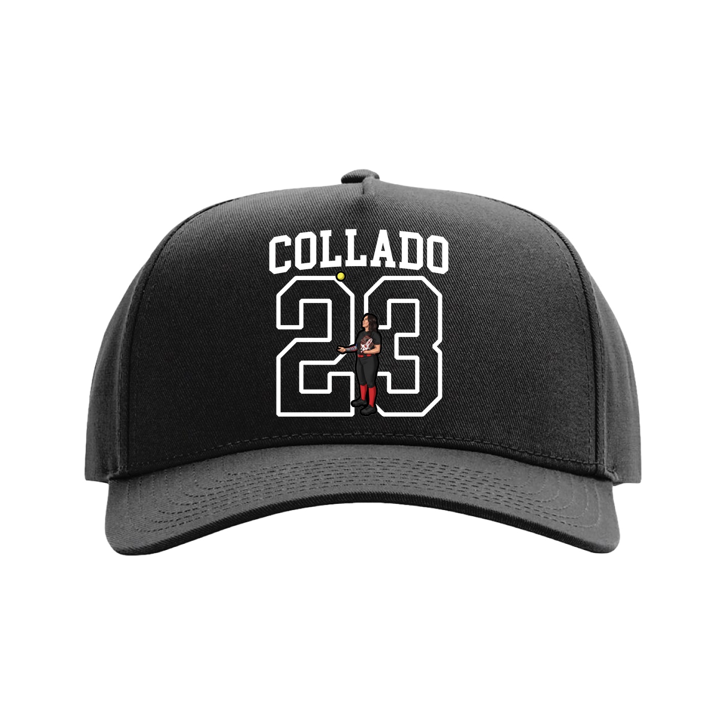 Full Fabric Five-Panel Champ Cap — Shirsey in Black