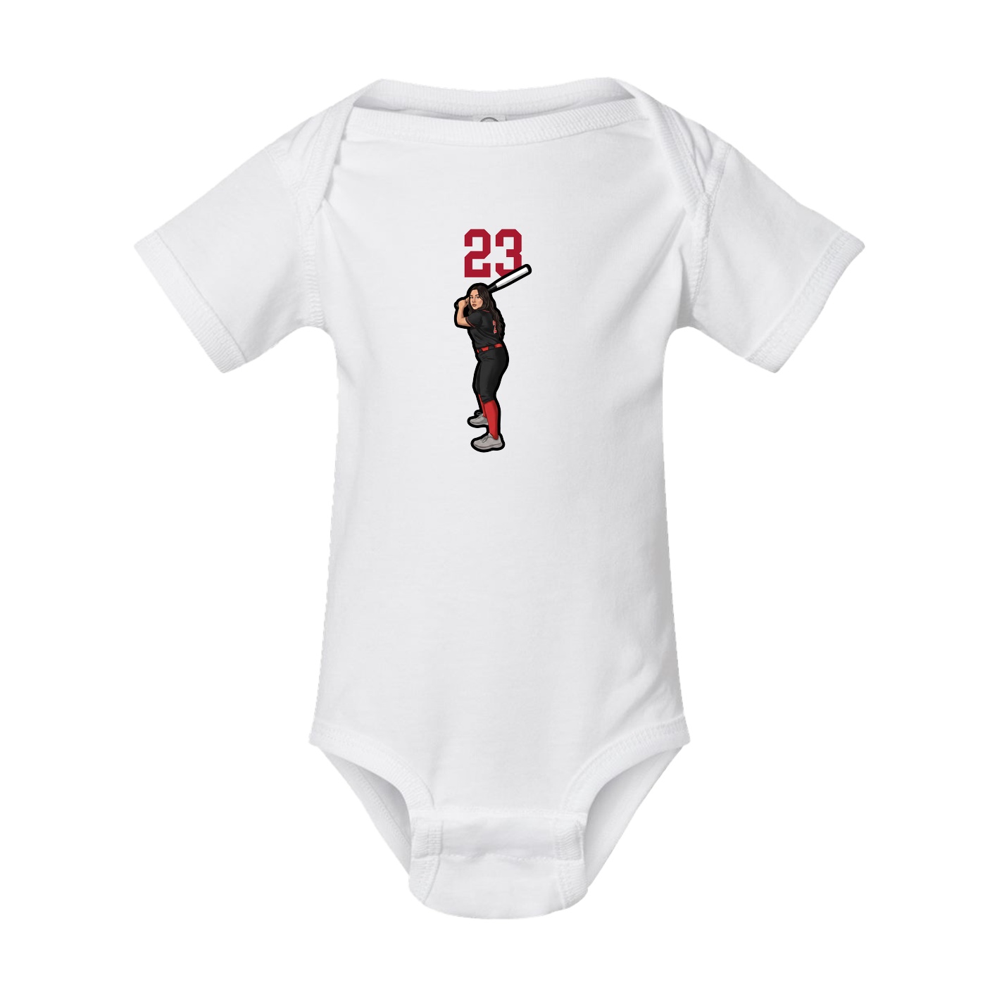 Baby Onesie — Number Top in White