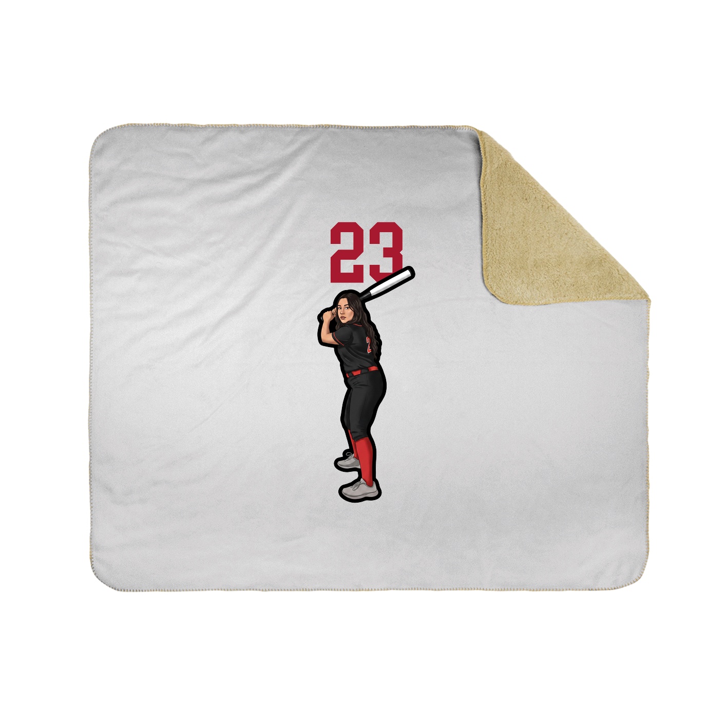 Throw Blanket — Number Top in White